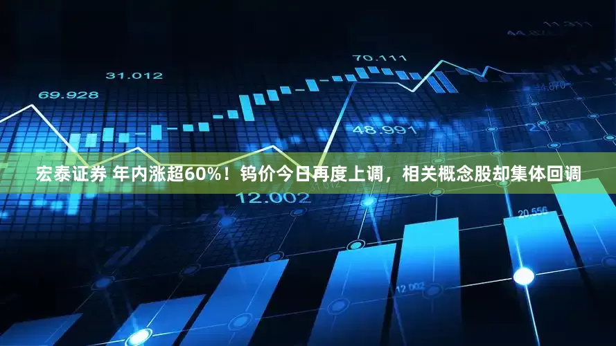 宏泰证券 年内涨超60%！钨价今日再度上调，相关概念股却集体回调